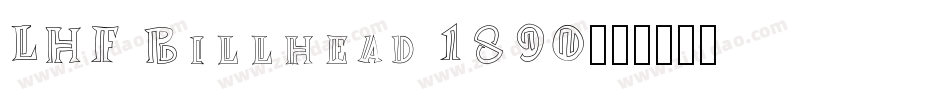 LHF Billhead 1890字体转换
